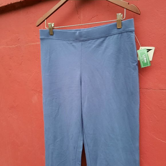 LL Bean Perfect Fit Bootcut Pant Long Tall Stretch NEW Travel Lounge Blue Med - Picture 8 of 11